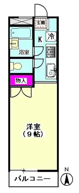 サンパティオサンアイパート5(1K/2階)の間取り写真