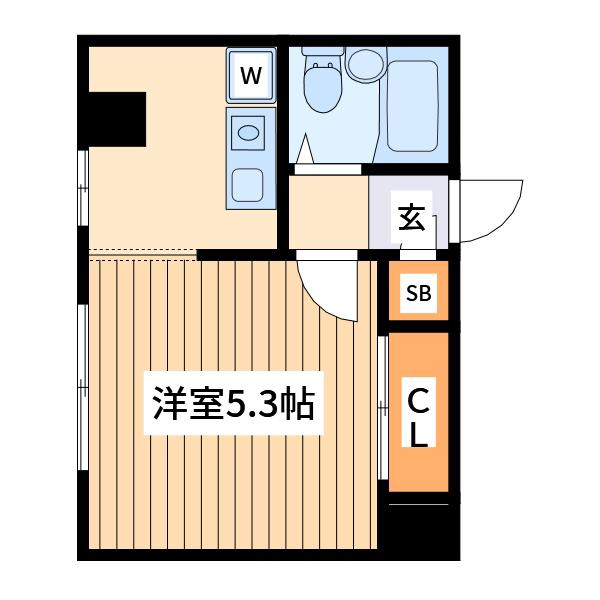 メゾンアイ&エス(1K/1階)の間取り写真
