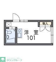 レオパレス新宿A館(ワンルーム/1階)の間取り写真