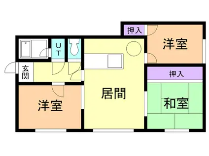 イーストハイツ(3LDK/2階)の間取り写真