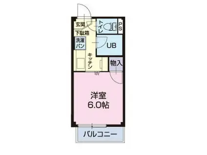 SURPLUSKATO B(1K/2階)の間取り写真