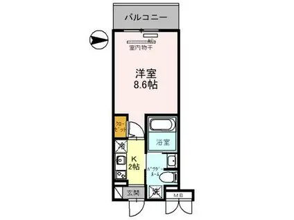 MSマンション長栄寺(1K/1階)の間取り写真