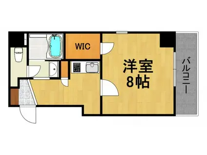 ビガーポリス133宝塚(1K/13階)の間取り写真