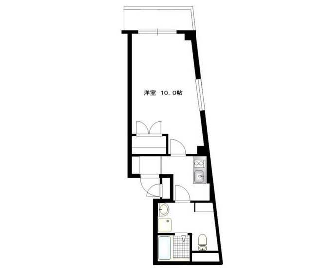 BCASA 東大井(1K/5階)の間取り写真
