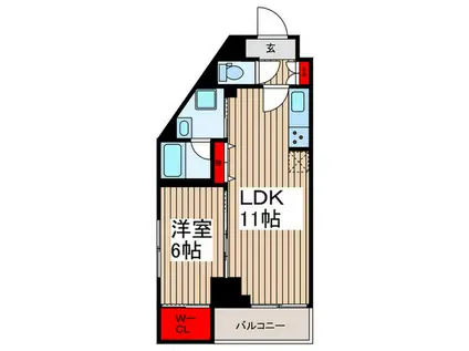 ハーモニーレジデンス東京ツリー京島(1LDK/5階)の間取り写真