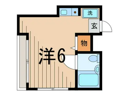 エンデバー若井(ワンルーム/4階)の間取り写真