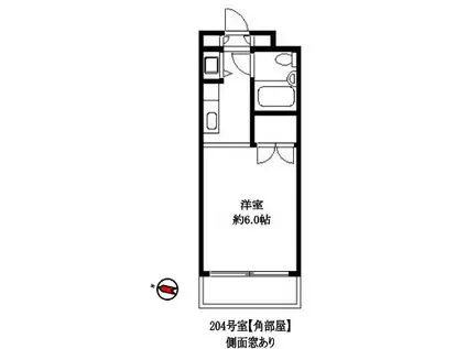 トップ要町第2(ワンルーム/2階)の間取り写真