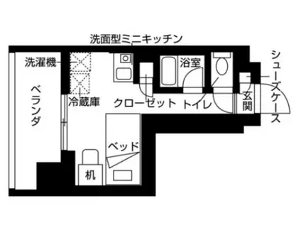 ルフォンエチュード亀有(ワンルーム/3階)の間取り写真