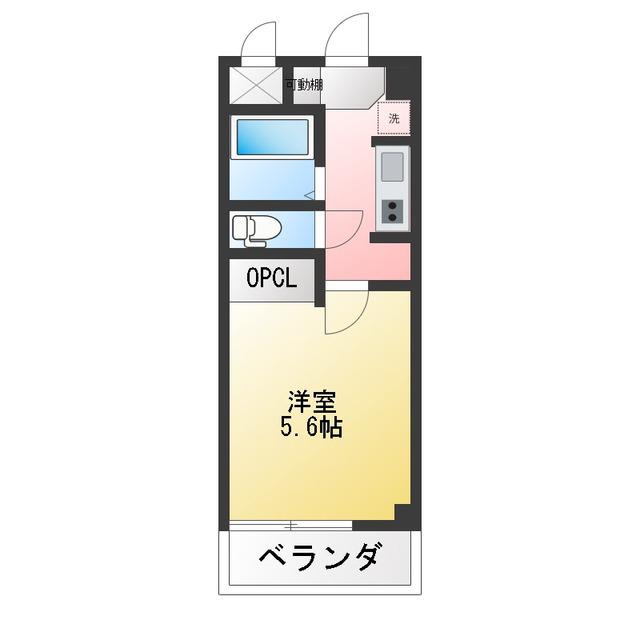 ダイニチ館F1番館(1K/2階)の間取り写真