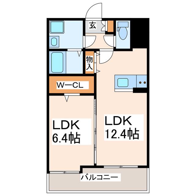 グレイスピアII(1LDK/6階)の間取り写真
