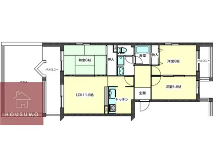 アルタカーサ(3LDK/4階)の間取り写真