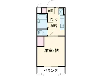 トライアングル(1DK/3階)の間取り写真