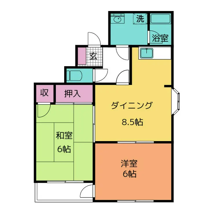 第二七鈴コーポ 2階階 間取り
