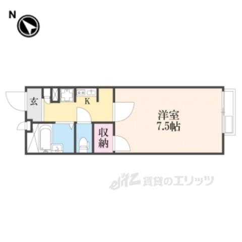 レオパレスコスモハウス(1K/1階)の間取り写真