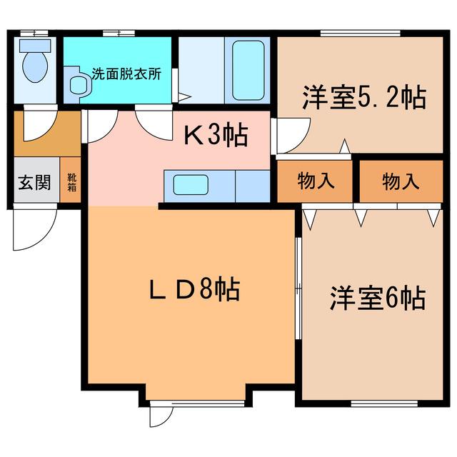 プルミエール318(2LDK/1階)の間取り写真
