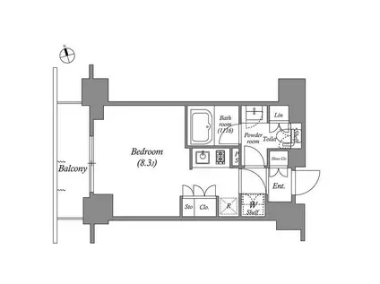 CORVAL大森(ワンルーム/2階)の間取り写真