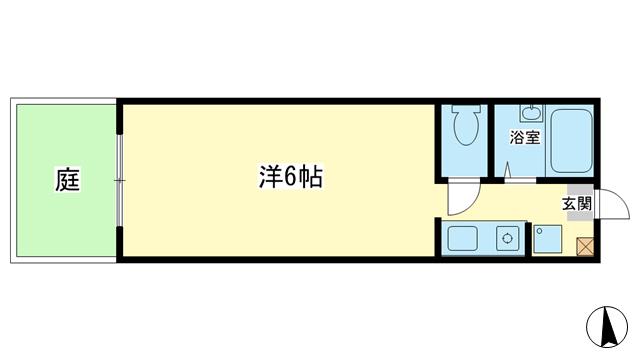 パステルSK(ワンルーム/1階)の間取り写真