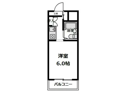 ウェーブ(ワンルーム/2階)の間取り写真