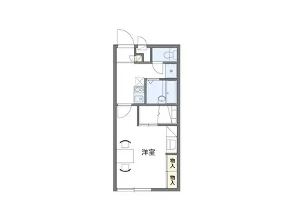 レオパレスグルーデテンポ(1K/2階)の間取り写真