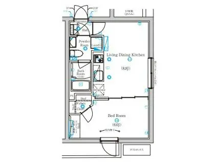 MIND KOJIYA(1LDK/1階)の間取り写真