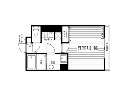 サンフェリオ花園2(1K/1階)の間取り写真