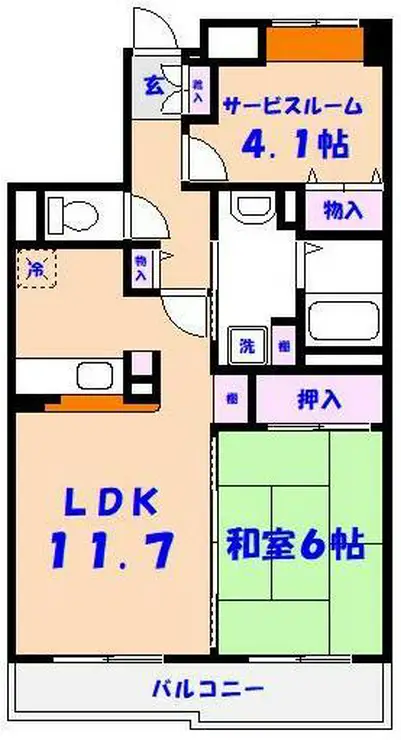 フローラルマキノ 3階階 間取り