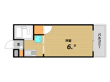 アステルハイツ(1K/1階)の間取り写真