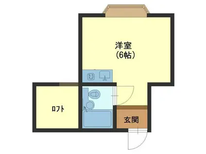 イースト大泉(ワンルーム/1階)の間取り写真
