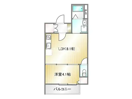 MAXIV CITY神戸鷹取(1LDK/2階)の間取り写真