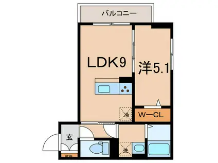 PLUM TREE GARDEN G(1LDK/1階)の間取り写真