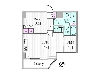 アーバンパークグラン代官山(2LDK/2階)の間取り写真