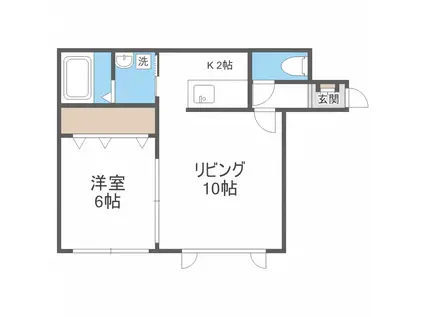 ヴィラカトレア(1LDK/1階)の間取り写真