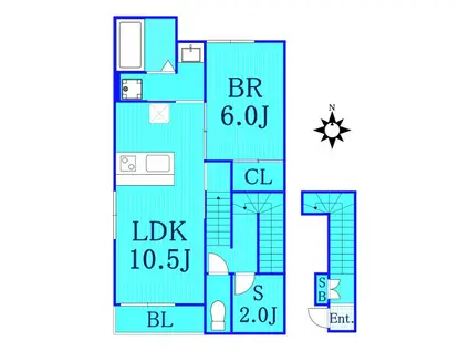 コスギアン(1SLDK/2階)の間取り写真