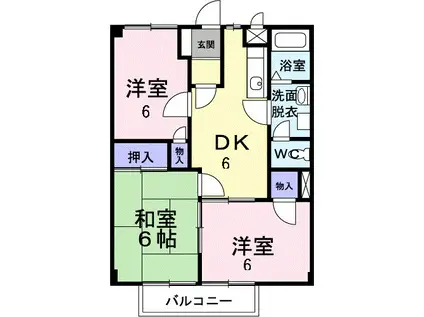 メゾンソレイユ(3DK/1階)の間取り写真