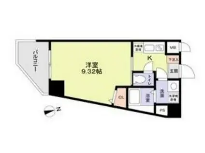 JJ RESIDENCE NISHIKUJO(1K/7階)の間取り写真