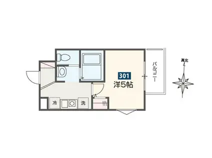 エムエスティー相武台前(1K/3階)の間取り写真