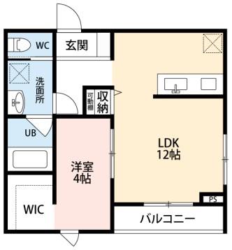 BRILLER F(1LDK/2階)の間取り写真