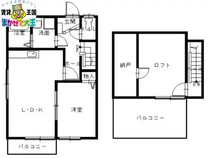 SORA(1SLDK/2階)の間取り写真