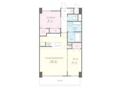 ラ・グレース(1LDK/5階)の間取り写真