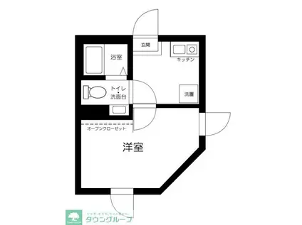 エクラ中台(1K/3階)の間取り写真