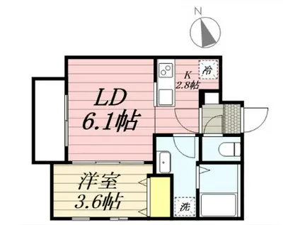 CHERIM西鉄久留米IV(1LDK/3階)の間取り写真