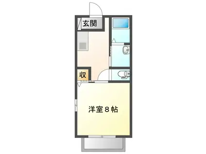 シャーメゾンN広大前 B棟(1K/2階)の間取り写真