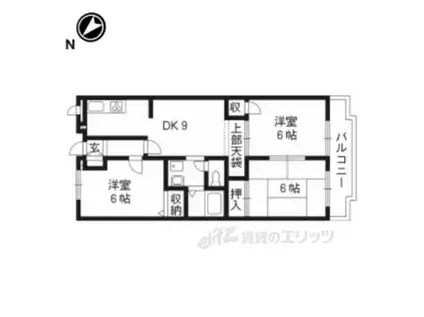 サニーコート星ヶ丘(3DK/1階)の間取り写真