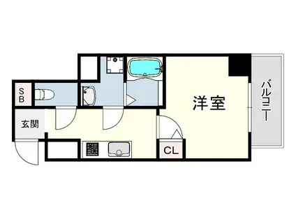 クオーレ神戸山手(1K/5階)の間取り写真