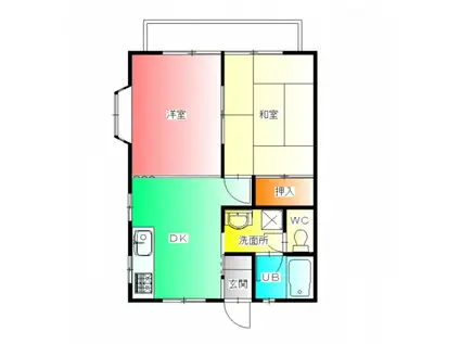 ホーセーハウス八街(2DK/2階)の間取り写真