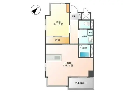 プリマヴェーラ(1LDK/1階)の間取り写真