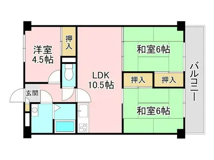 ヴィラセンチュリー21(3LDK/4階)の間取り写真