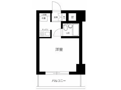 ライオンズプラザヨコハマ戸部(ワンルーム/4階)の間取り写真
