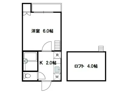 プレステージ中野坂上(1K/1階)の間取り写真
