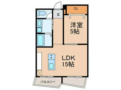 ジュリア須磨浦III(1LDK/1階)の間取り写真